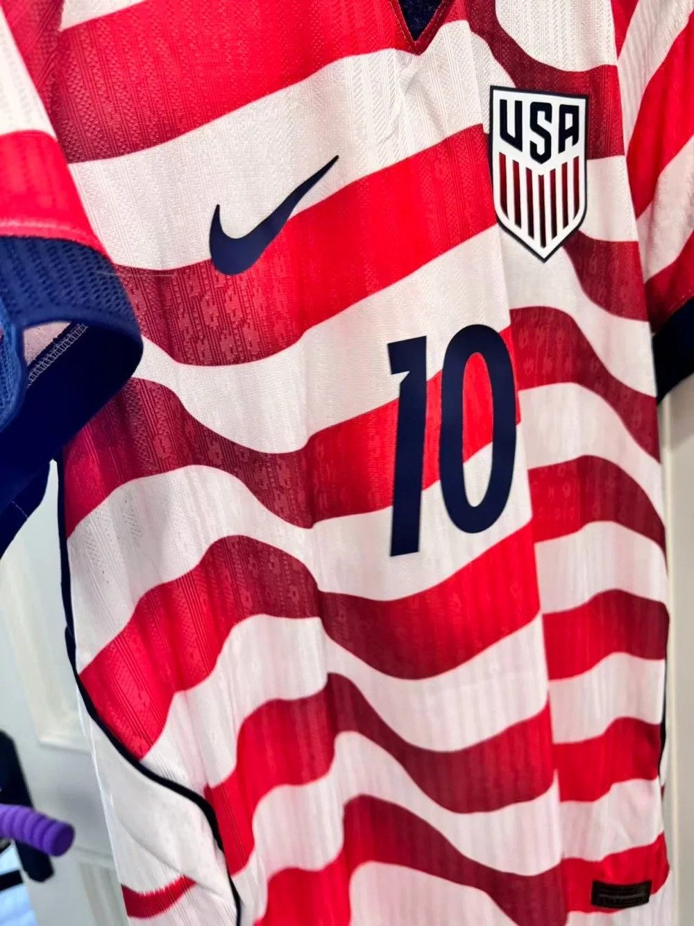 Nike USA Red & White Men's Soccer Jersey #10